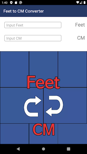Feet to CM Converter Screen 2
