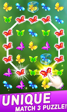 Match 3 Butterfly Puzzle Gamesのおすすめ画像1