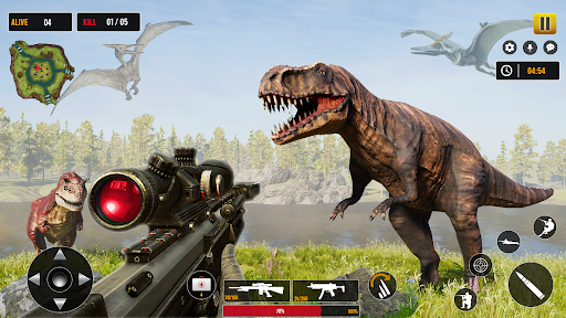 Android application Trex Deadly Dinosaur Hunting screenshort