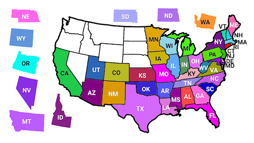 Screenshot of USA Map Puzzle