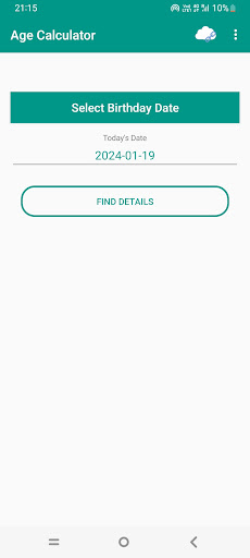 Android application Age Calculator screenshort