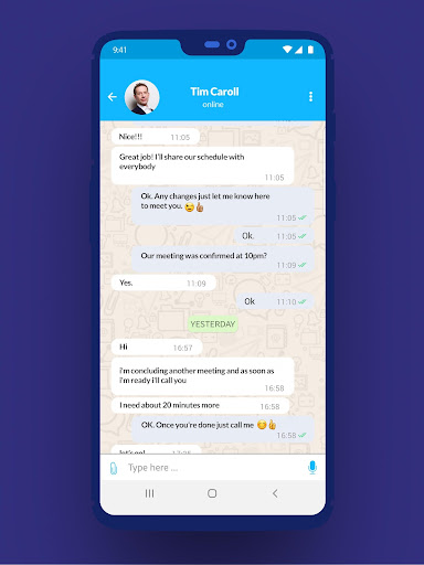 Android application imMail screenshort