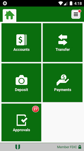 United Bank & Trust Mobile Biz Screen 3