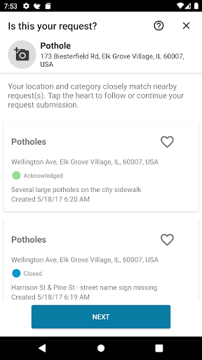 Screenshot of MyEGV