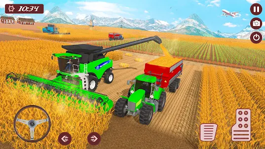 Village Tractor Farming Games