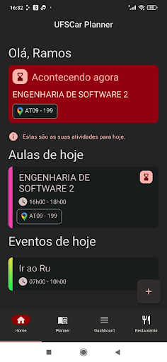 UFSCar Planner Screen 3