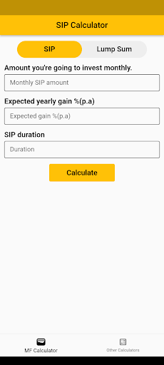 Android application SIP Calculator screenshort