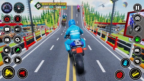 警察のバイク スタントバイク   レーシングのおすすめ画像3