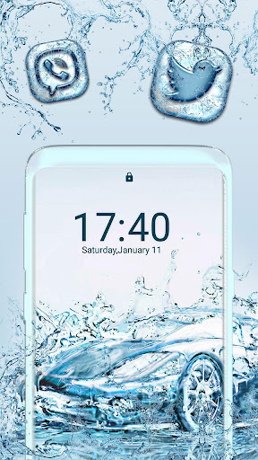 Water Car Launcher Theme Screen 3