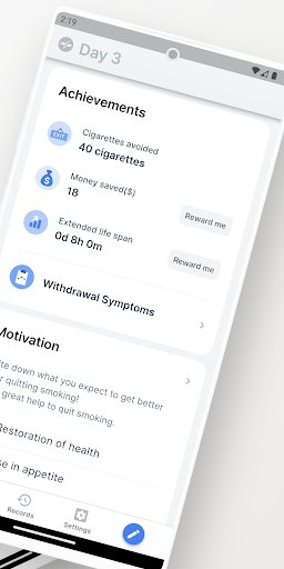 Quit Day - Stop Smoking Helper Screen 2