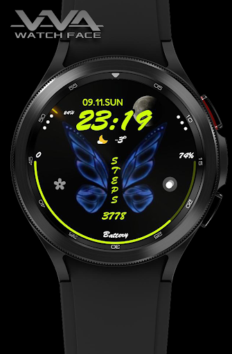 VVA08 Butterfly Watchface Screen 2