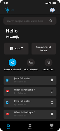 PRAN : An app for VBU students Screen 2