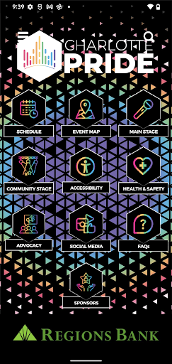 Android application Charlotte Pride screenshort