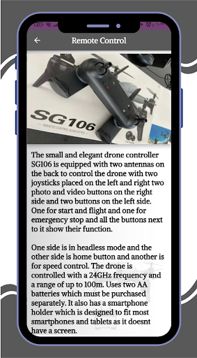 SG106 Drone WiFi FPV Guide Screen 3