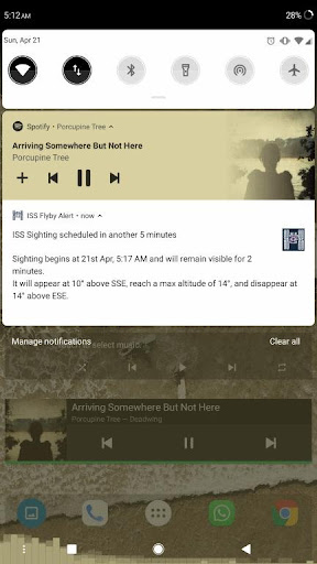 ISS Flyby Alert Screen 2