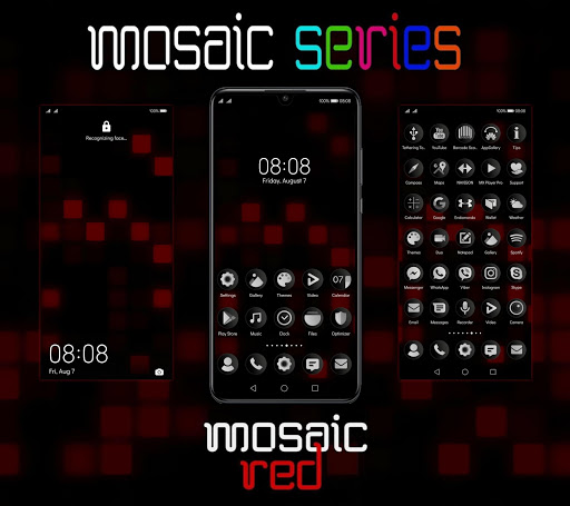 Android application [EMUI 10]Mosaic Red Theme screenshort