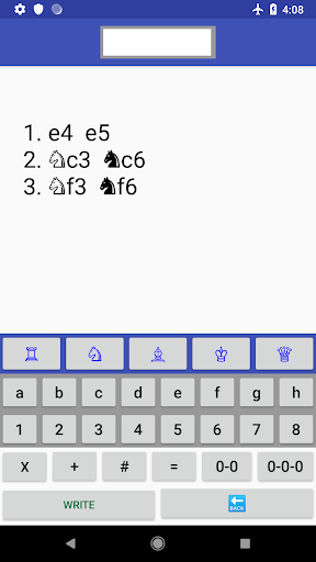 Chess sheet Screen 3