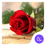 Red rose love - APUS Launcher theme Apk