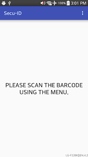 Android application Secu-ID screenshort