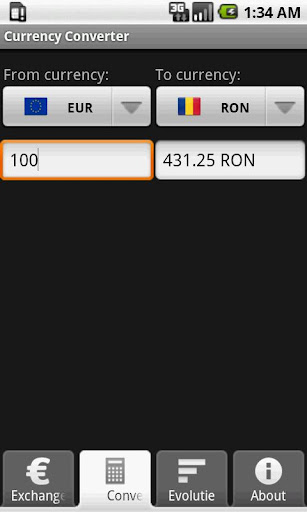 Exchange Rates Screen 2