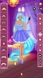 Golden princess dress up game