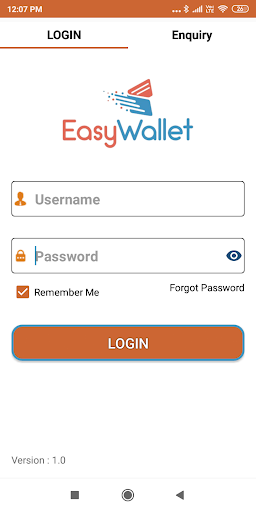 Android application EasyWallet screenshort