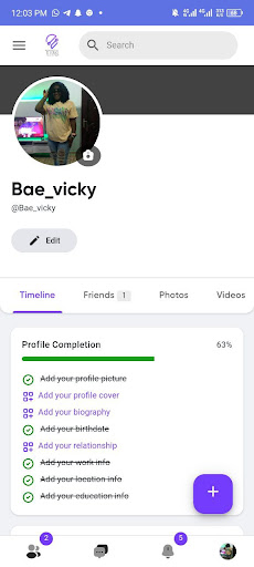 Tellit Social Network Screen 3