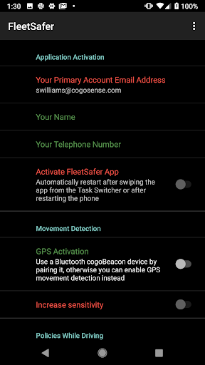 FleetSafer Screen 2