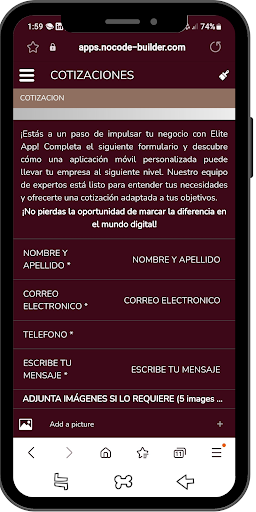 ELITE APP Screen 3