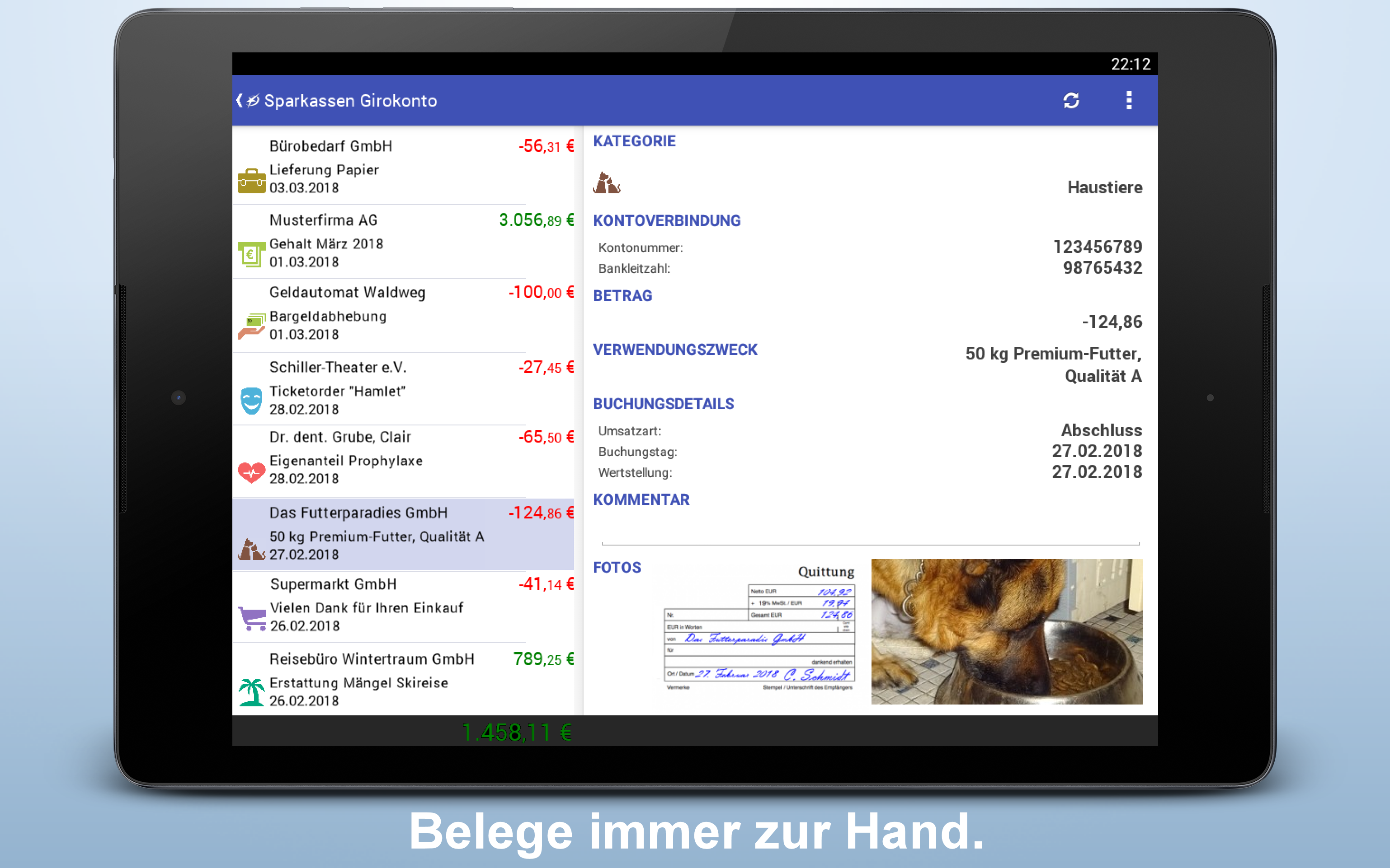 Android application StarMoney Tablet - Banking und Finanzplanung screenshort