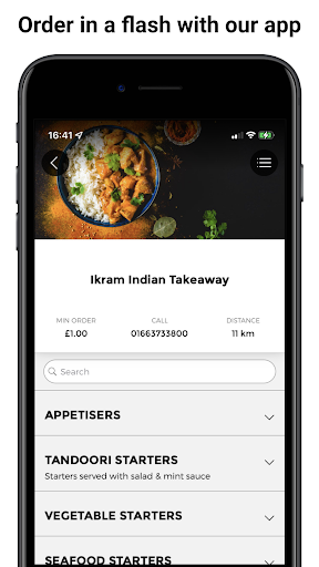 Android application Ikram Indian Takeaway screenshort