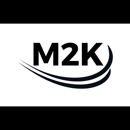 m2k electronics and store logo