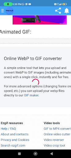 Webp to gif Screen 3