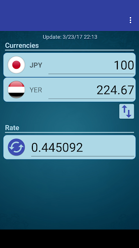 Android application Japan Yen x Yemeni Rial screenshort