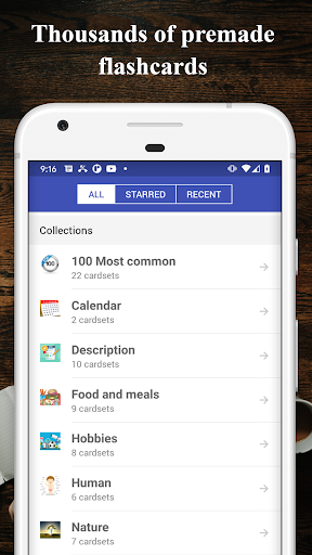 Screenshot of Dutch flashcards