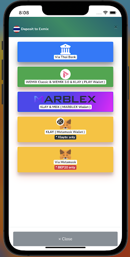 EXMIX Wallet Screen 2