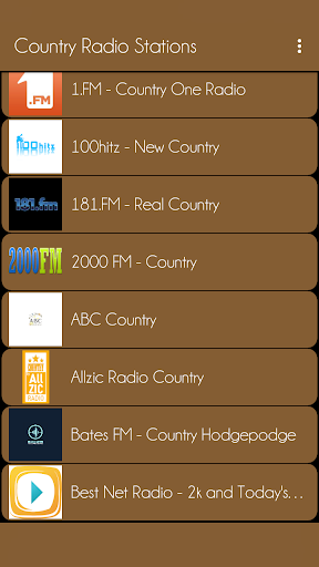 Android application Country Radio Stations screenshort