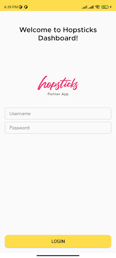 Android application Hopsticks Partners screenshort