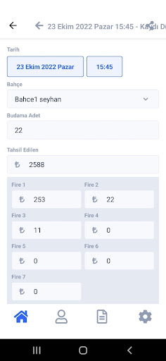 Android application Bahçe Takip screenshort