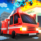 Cube Fire Truck: Firefighter icon