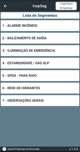 InspSeg Inspeção de segurança Screen 3