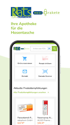 Android application Medirakete screenshort