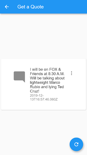Android application Trump Quotes screenshort
