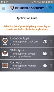 K7 Mobile Security Screenshot