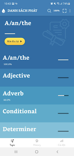 Android application English Grammar Practice screenshort
