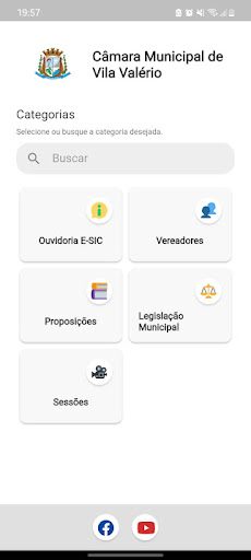 Android application Câmara de Vila Valério screenshort
