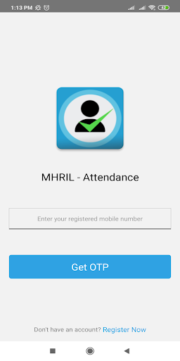 Android application MHRIL Attendance screenshort