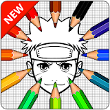 Coloring page of Anime icon