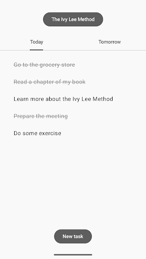 Daily Tasks - Ivy Lee Method Screen 3