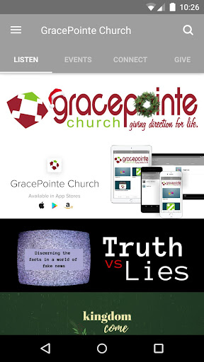 Android application GracePointe Church screenshort